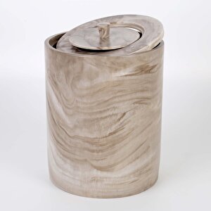 Marble Çöp Kovası Bej