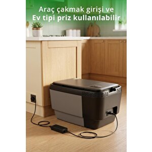 Kim-4755 Tesla Uyumlu Araç İçi Taşınabilir Buzdolabı 35l Ve -20c Ve 12v/220v Ve Bluetooth