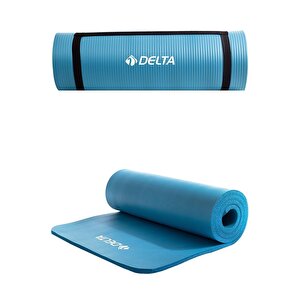 Konfor Zemin 15 Mm Taşıma Askılı Pilates Minderi Yoga Matı Mavi