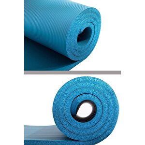 Konfor Zemin 15 Mm Taşıma Askılı Pilates Minderi Yoga Matı Mavi