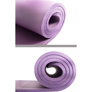 Konfor Zemin 15 Mm Taşıma Askılı Pilates Minderi Yoga Matı Lila