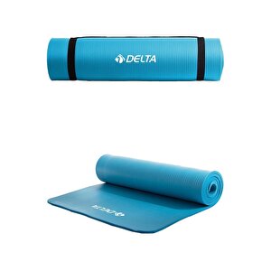 Konfor Zemin 10 Mm Taşıma Askılı Pilates Minderi Yoga Matı Mavi
