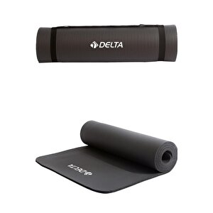 Konfor Zemin 10 Mm Taşıma Askılı Pilates Minderi Yoga Matı Siyah