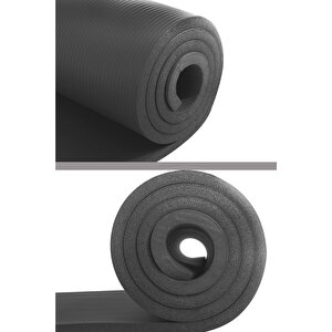 Konfor Zemin 10 Mm Taşıma Askılı Pilates Minderi Yoga Matı Antrasit