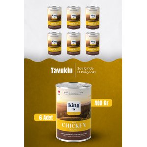 Sos İçerisinde Et Parçacıklı Tavuklu Kedi Konservesi 400 Gr X 6 Adet