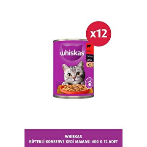 Biftekli Konserve Kedi Maması 400 G 12x