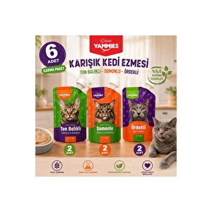 Pets Yammies Karışık Kedi Ezmesi 90 Gr X 6 Adet