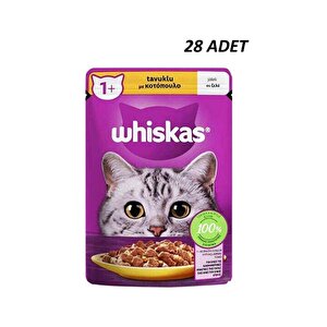 Pouch Jöle Içerisinde Tavuklu Yetişkin Konserve Kedi Maması 85 Gr X 28 Adet