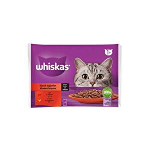 Pouch Sos İçinde Sığırlı Ve Tavuklu Yetişkin Kedi Konservesi 4 Adet 85 Gr