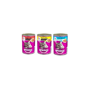 3 Çeşit Karışık Yetişkin Konserve Kedi Maması 24 X 400 G