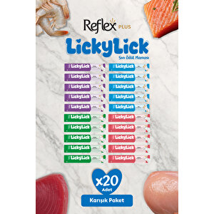 Plus Lickylick Sıvı Ödül Maması Karışık Paket 15 Gr X 20 Adet