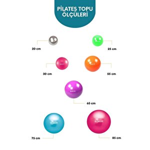 25 Cm Dura-strong Mini Pilates Topu Denge Egzersiz Topu Gümüş
