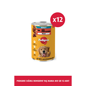 Sığırlı Konserve Yaş Köpek Maması 400 G 12x