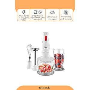 Shb-3147 El Blender Seti Beyaz X 12 Adet