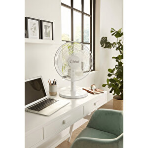 Kfan-7625 Masaüstü Vantilatör 30 Cm Ve 5 Kanat Ve 3 Kademe Ve Salınım