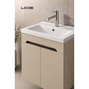 Irma Lavabolu Alt Banyo Dolabı, Kapaklı Banyo Alt Dolabı, Seramik Lavabo Dahil 70 cm