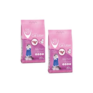Pudra Kokulu İnce Taneli Kedi Kumu 10 Kg X 2 Adet