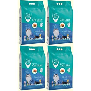 Marsilya Sabun Kokulu İnce Tane Kedi Kumu 10 Kg X 4 Adet