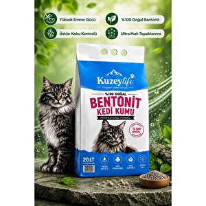 Bentonit Kedi Kumu Naturel Parfümsüz 20 Lt