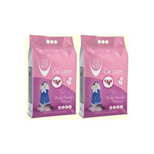 Bebek Pudrası Kokulu İnce Tane Kedi Kumu 10 Kg X 2 Adet