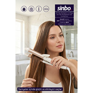 Shd-1730 2in1 Saç Düzleştirici Ve Maşa Seramik Kaplama 180°c Çift Fonksiyon