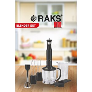 Neromix 1700 Watt Turbo El Blender Seti Paslanmaz Çelik Bıçaklı Kahvaltı Bıçağı Hediyeli