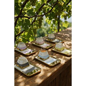Aspen 6 Kişilik Porselen Kahve Fincan Takımı - 90 Ml