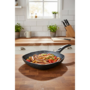 Carolin 2 Parça Grill Tava Seti Siyah ( 26 Cm -28 Cm)