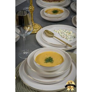 Rüya Altın Yaldız 24 Parça 6 Kişilik Porselen Yemek Takımı
