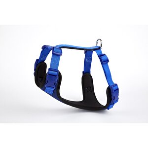 Doggie Yumuşak Softlu Köpek Göğüs Tasması 40/45 Cm Mavi