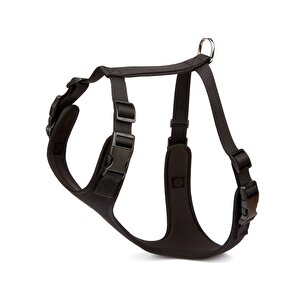 Doggie Havalı Ped Dokuma Köpek Göğüs Tasması 70/95 Cm Siyah