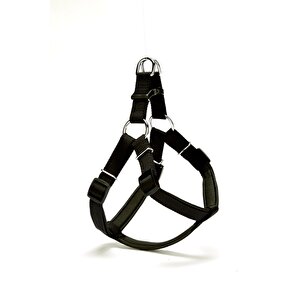 Doggie Dokuma Köpek Göğüs Tasması Medium Siyah 45*55 Cm