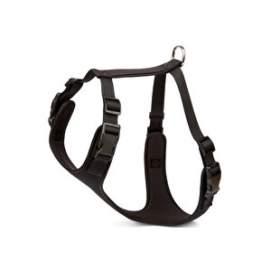Doggie Havalı Ped Dokuma Köpek Göğüs Tasması 60/85 Cm Siyah