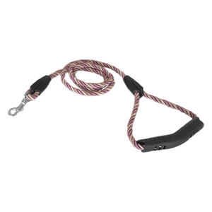 Üçlü Sarmallı Köpek Gezdirme Halatı 1 Cm-120 Cm Lila Krem