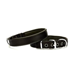Doggie Dokuma Softlu Köpek Boyun Tasması 2 Cm X 45 Cm Siyah