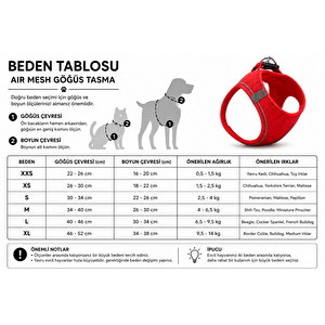 Nefes Alan Kumaş Air Mesh Kedi Köpek Göğüs Tasması Medium 44x48 Cm Neon Pembe