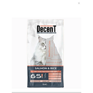 Decent Premium Sterilised Somon Balıklı Kısırlaştırılmış Kedi Maması 15 Kg