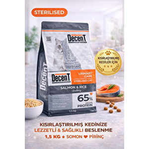 Decent Sterilised Urinary Care Balıklı Ve Pirinçli Kısırlaştırılmış Kedi Maması 1.5 Kg