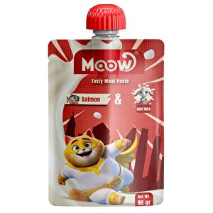 Moow Taze Somon Balıklı Keçi Sütlü Kedi Et Ezmesi 90 Gr