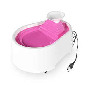 Cado Pet Kedi Köpek Su Pınarı Şelale 2 Litre - 5 Volt ( Usb'li ) Pembe