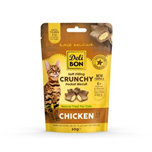 Delibon Cruncy İçi Dolgulu Ödül Bisküvisi - Tavuklu Ve Naneli 60gr