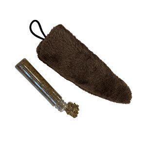Markapet Kedi Oyuncağı Kedi Otlu Peluş Kuyruk 18-20 Cm Kahverengi