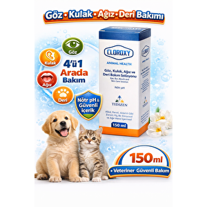 Cloroxy Kedi Köpek Göz Kulak Ağız Ve Deri Bakım Solüsyonu 150 Ml – Antiseptik Bakım Solüsyonu