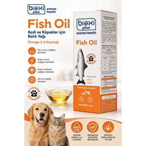 Bioxi Plus Fish Oil Kedi Köpek Balık Yağı 200 Ml