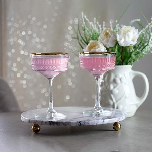 Akayev Mermer 28 Cm Altın Boncuk Ayaklı Leylak Yuvarlak Sunum Tabağı