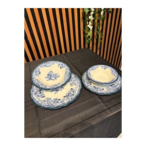 Porser Velour Navy Fulya Yemek Seti 24 Parça