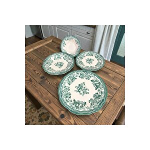 Porser Velour Green Fulya Yemek Seti 24 Parça