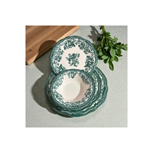 Porser Velour Green Fulya Yemek Seti 24 Parça