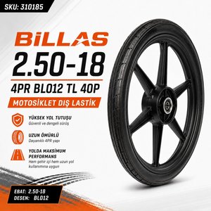 Bi̇llas 2.50-18 Tl 40p 4pr Bl012 Motosi̇klet Lasti̇ği̇