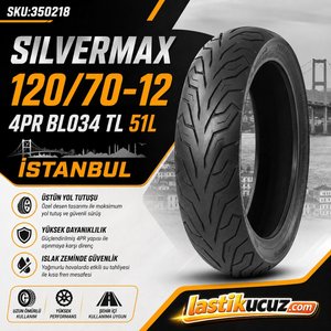 Bi̇llas 120/70-12 Tl Dubleks İstanbul Silvermax 4pr 51l Bl034 Scooter Lasti̇ği̇ Dört Mevsi̇m